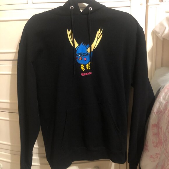 Turnover Band Hoodie Champion Medium Black Blue Bird Graphic Concert Merch - Picture 1 of 4